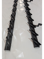 Metalowy mechanizm żaluzji ogrodowych - komplet czarny 89,60 cm
