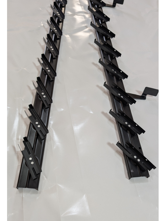 Metalowy mechanizm żaluzji ogrodowych - komplet czarny 89,60 cm