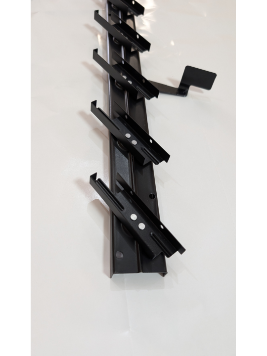Metalowy mechanizm żaluzji ogrodowych - komplet czarny 36,2 cm