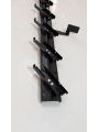 Metalowy mechanizm żaluzji ogrodowych - komplet czarny 36,2 cm