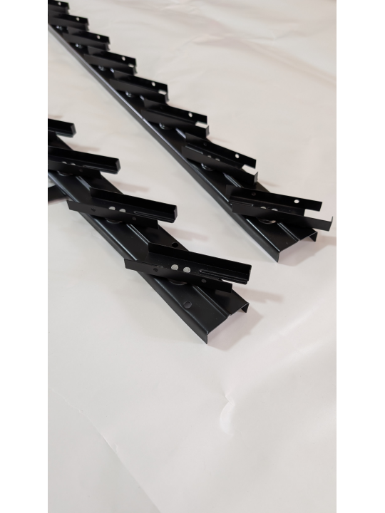 Metalowy mechanizm żaluzji ogrodowych - komplet czarny 36,2 cm