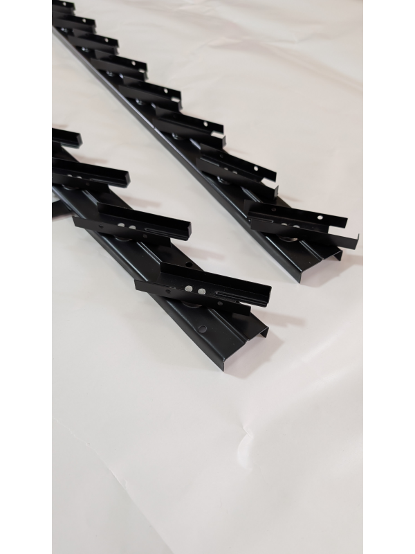 Metalowy mechanizm żaluzji ogrodowych - komplet czarny 36,2 cm