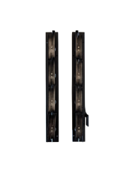 Aluminiowy mechanizm żaluzji ogrodowych - komplet czarny 36,8 cm