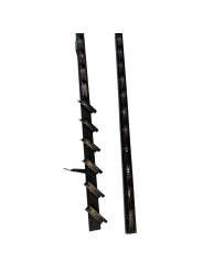 Aluminiowy mechanizm żaluzji ogrodowych - komplet czarny 108 cm