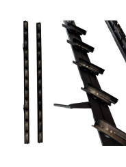 Aluminiowy mechanizm żaluzji ogrodowych - komplet czarny 107,60 cm