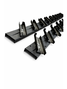 Aluminiowy mechanizm żaluzji ogrodowych - komplet czarny 108 cm