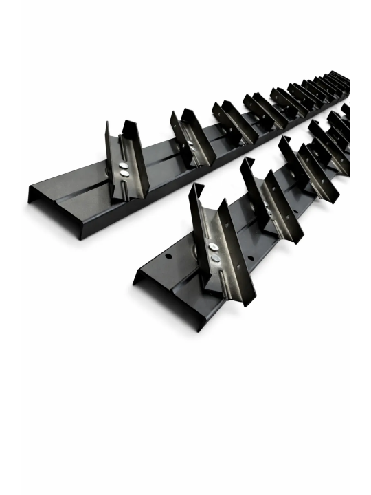 Aluminiowy mechanizm żaluzji ogrodowych - komplet czarny 63,5 cm