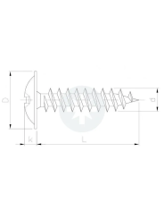Wkręty podkładkowe do drewna 3 x 16 czarne 100 szt.
