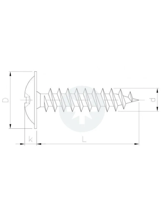 Wkręty podkładkowe do drewna 3 x 16 czarne 100 szt.