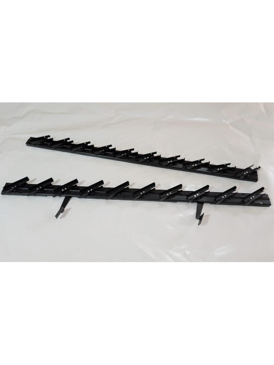 Metalowy mechanizm żaluzji ogrodowych - komplet czarny 107 cm