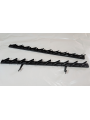 Metalowy mechanizm żaluzji ogrodowych - komplet czarny 107 cm
